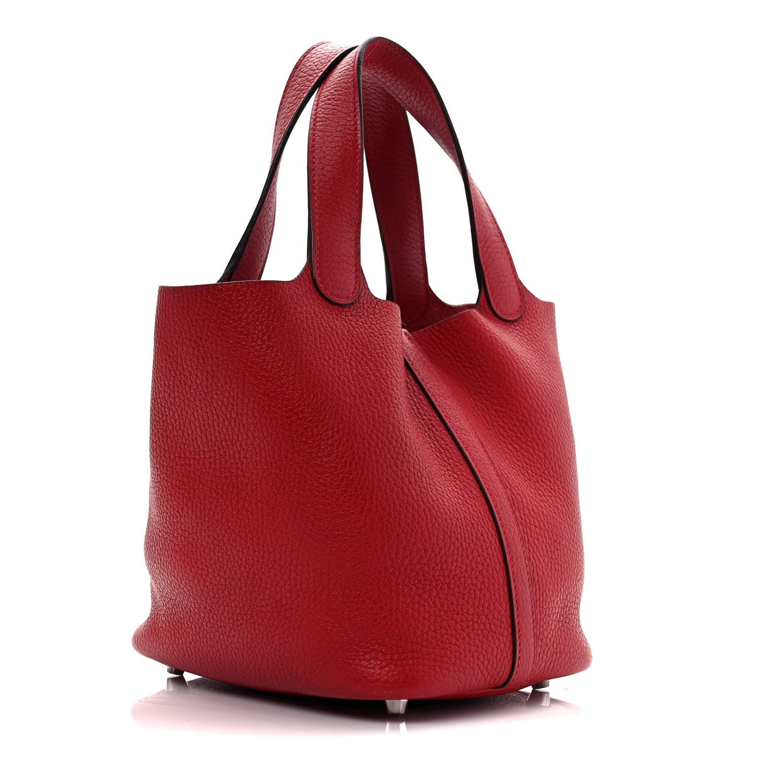 Hermes Taurillon Clemence Picotin Lock 18 PM Rouge Casaque 4 of 9