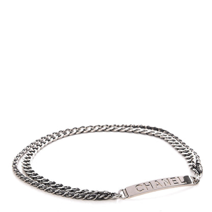 Chanel Lambskin Chain Belt Black Silver 1 of 5
