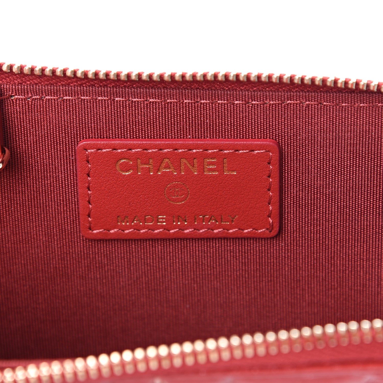 Chanel Caviar Camellia Embossed Key Holder Case Red 5 of 7
