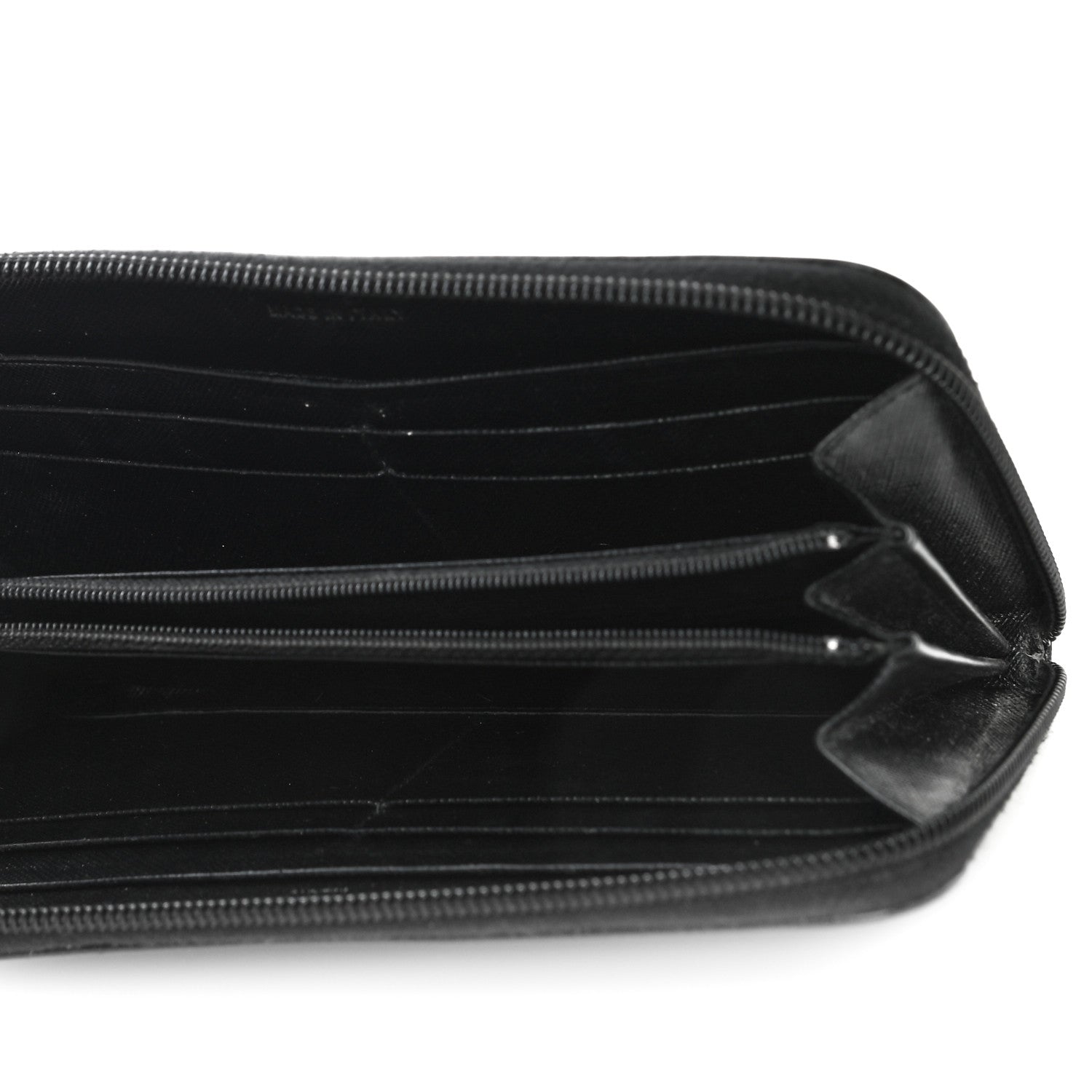 Prada Tessuto Nylon Zip Around Wallet Black 9 of 13
