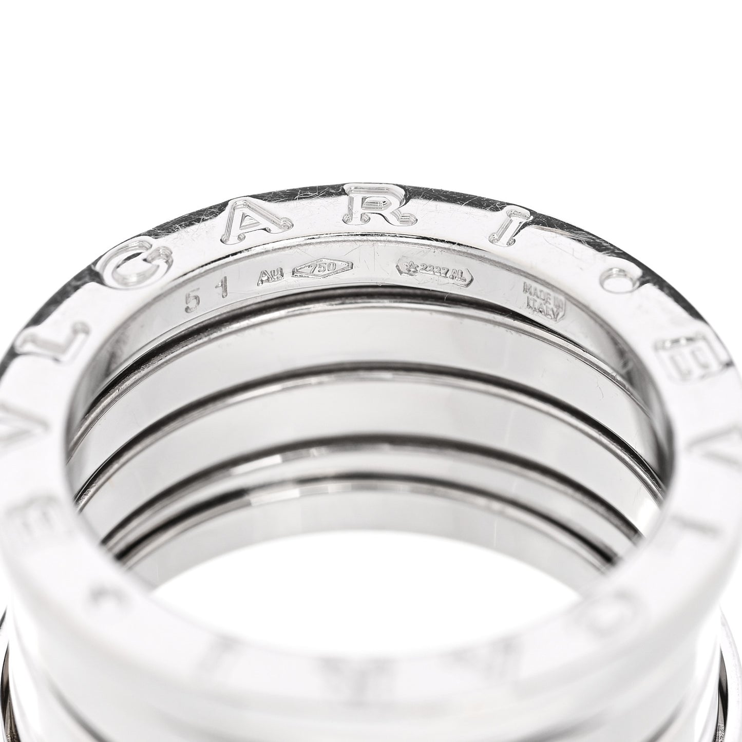 18K White Gold B.Zero1 Four-Band Ring 51 5.75