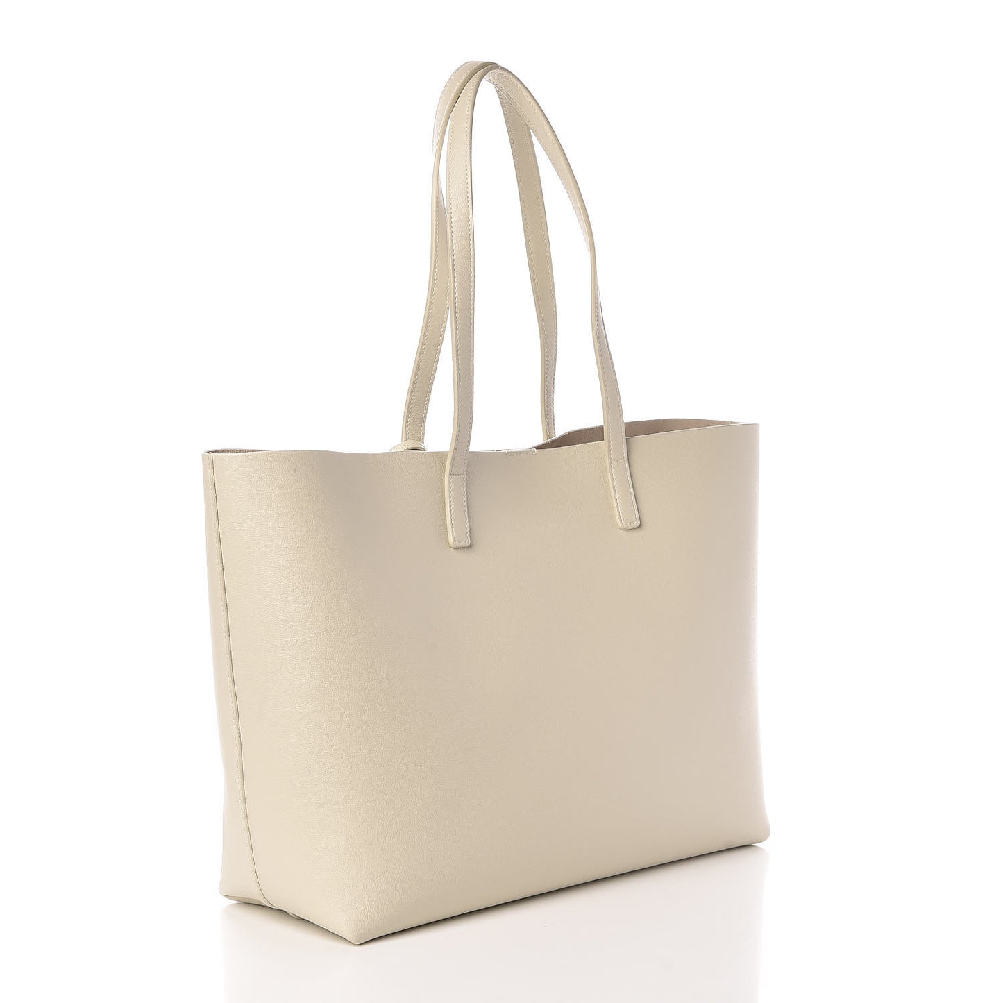 Calfskin Large Shopping Tote Crema Soft