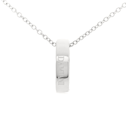 Damiani 18K White Gold Diamond D Side Pendant Necklace 5 of 6