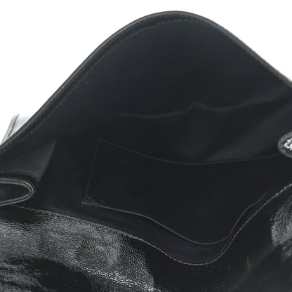 Saint Laurent Textured Patent Monogram Belle De Jour Clutch Black 5 of 8