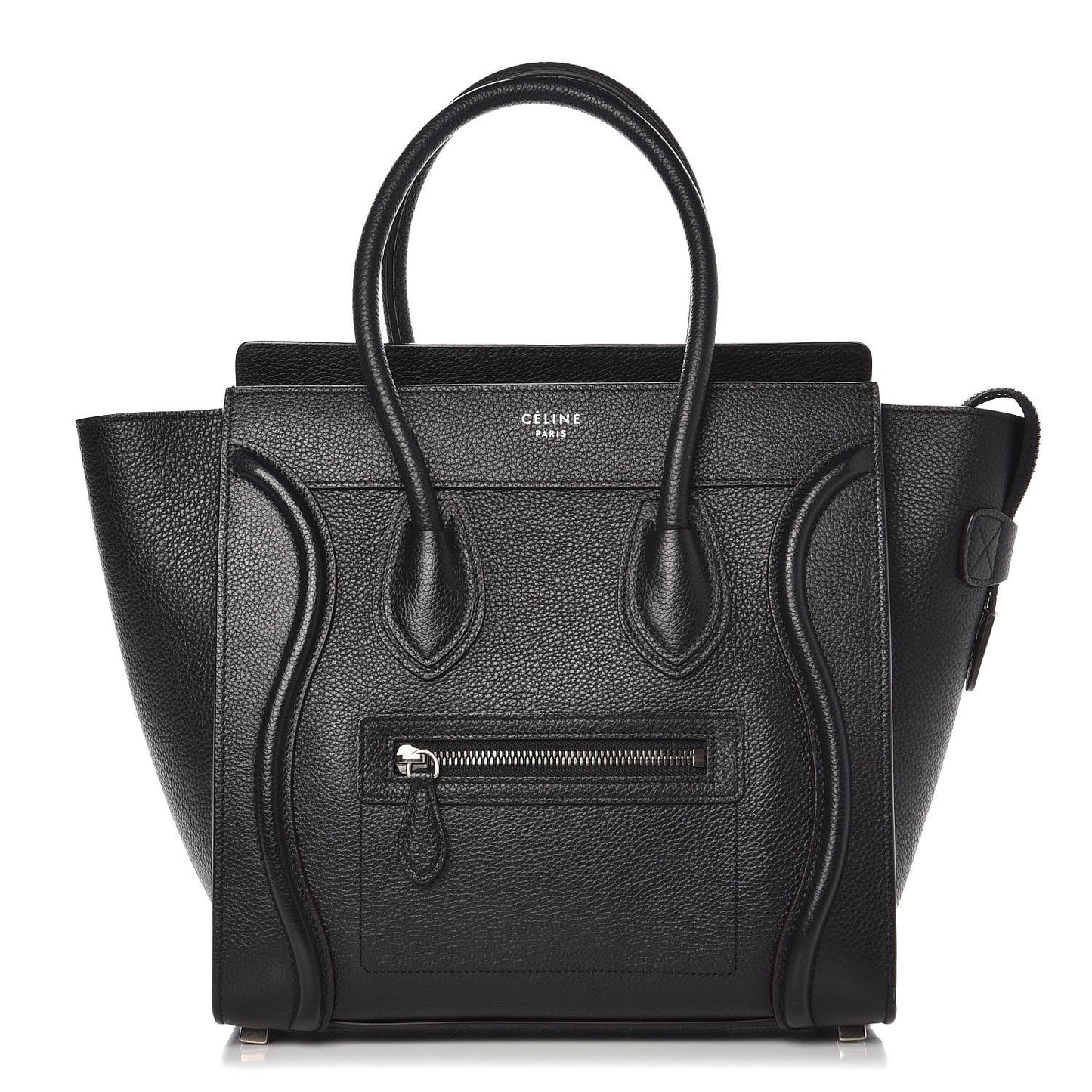 Drummed Calfskin Micro Luggage Black
