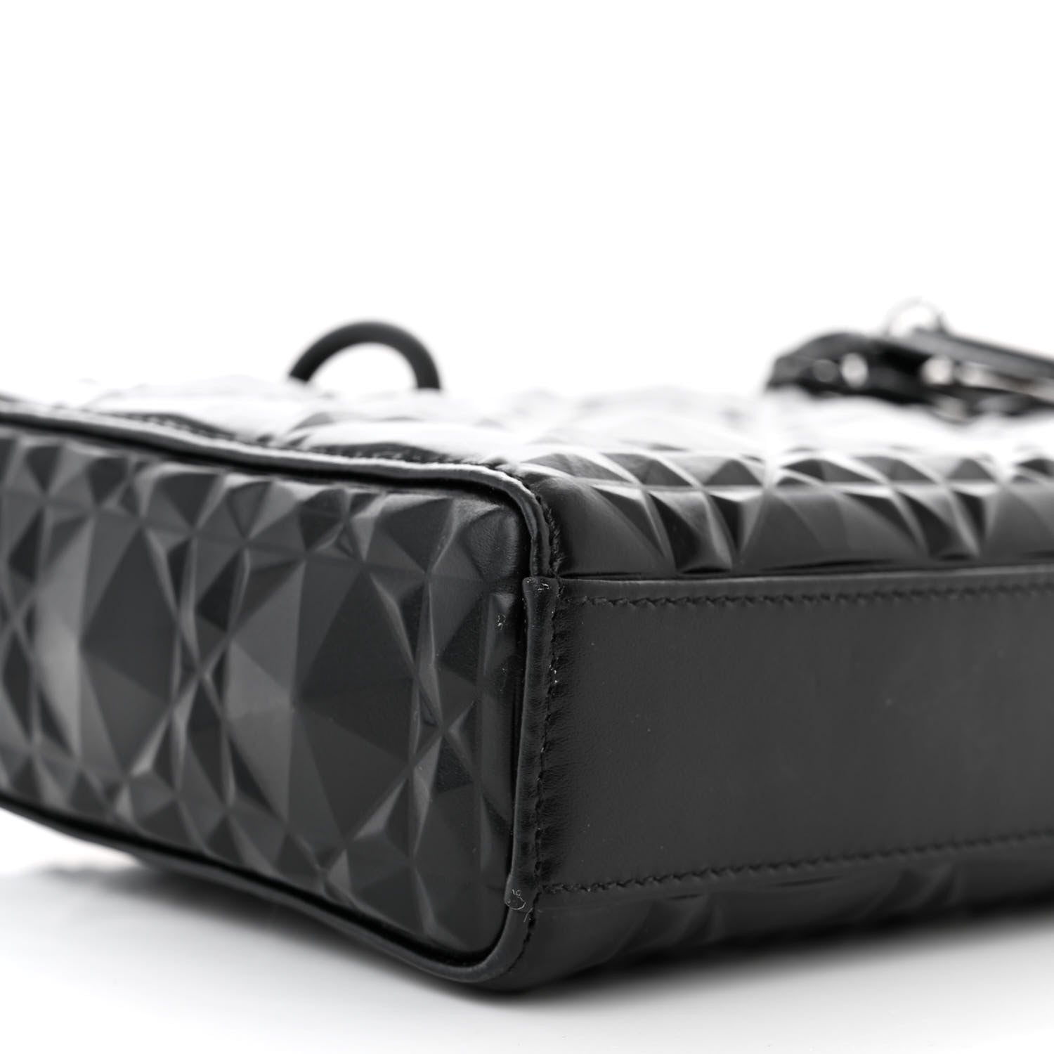 Christian Dior Calfskin Cannage Diamond Medium Lady D-Joy Black 7 of 9