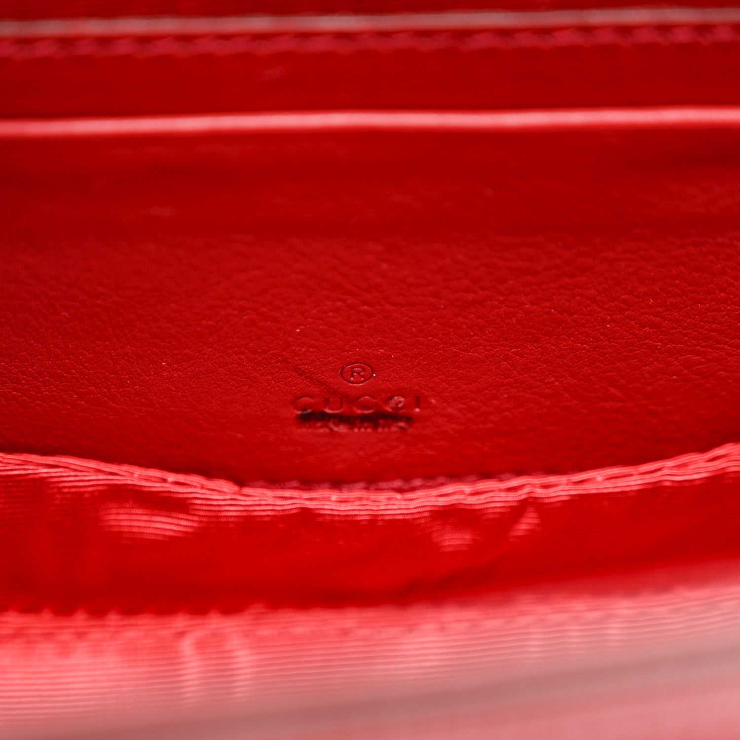 Gucci Moire Fabric Calfskin Rhinestone Monogram Monochrome Lizard Embossed Mini Bamboo 1947 Top Handle Chain Bag Red 6 of 10