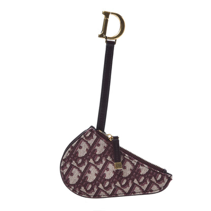 Christian Dior Oblique Saddle Coin Purse Bordeaux 1 of 11