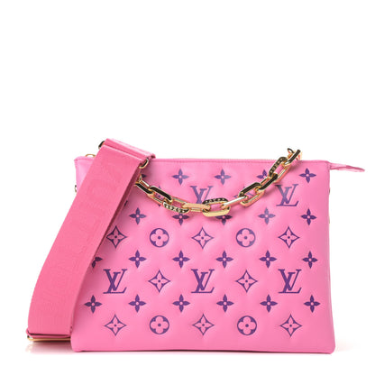 Louis Vuitton Lambskin Embossed Monogram Vuittamins Coussin PM Rose Violet 1 of 12