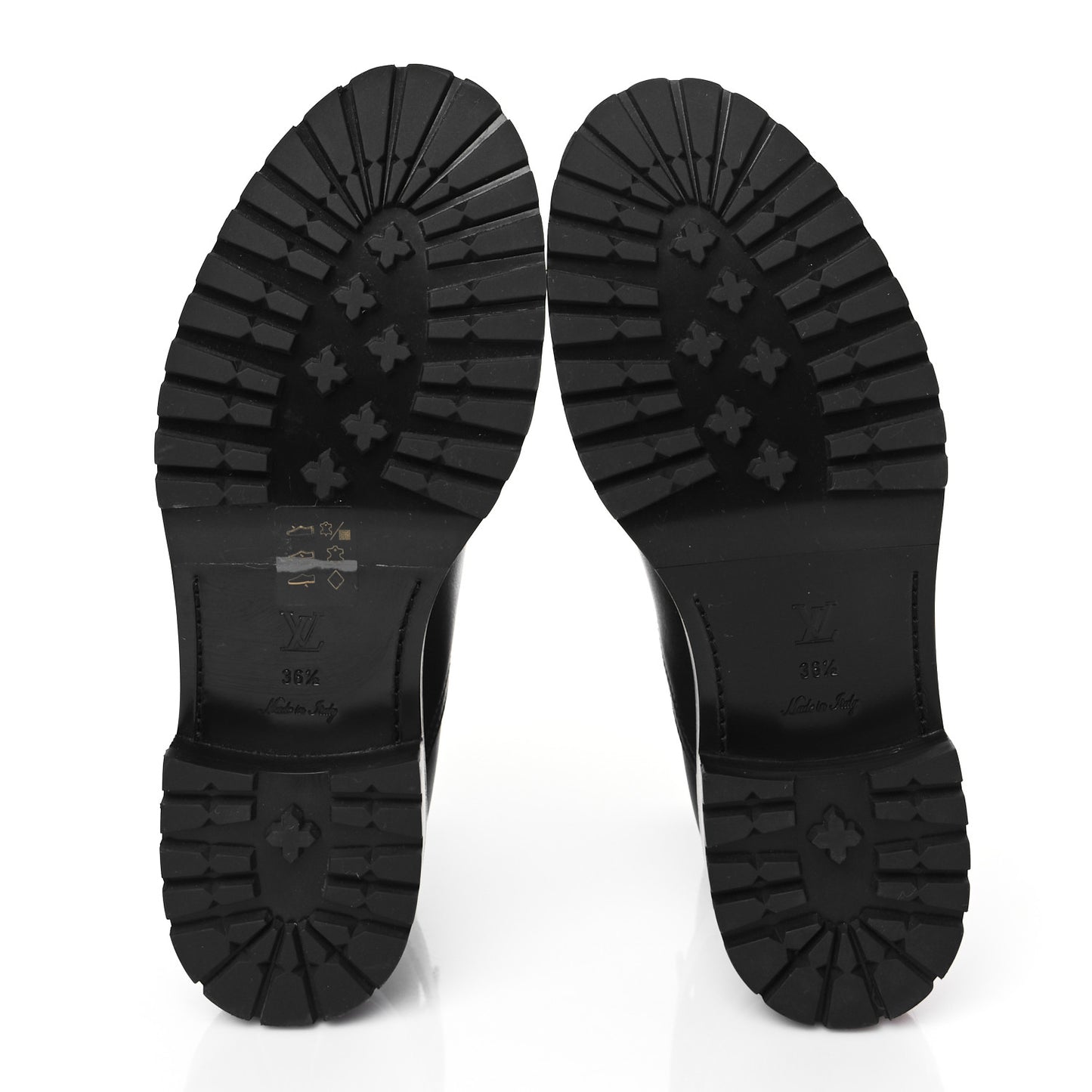 Calfskin Monogram Discovery Flat Ankle Boots 36.5 Black