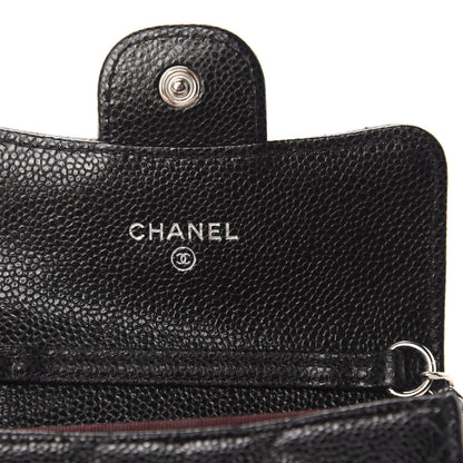 Chanel Caviar Quilted Flap Card Holder On Chain Black 8 of 12