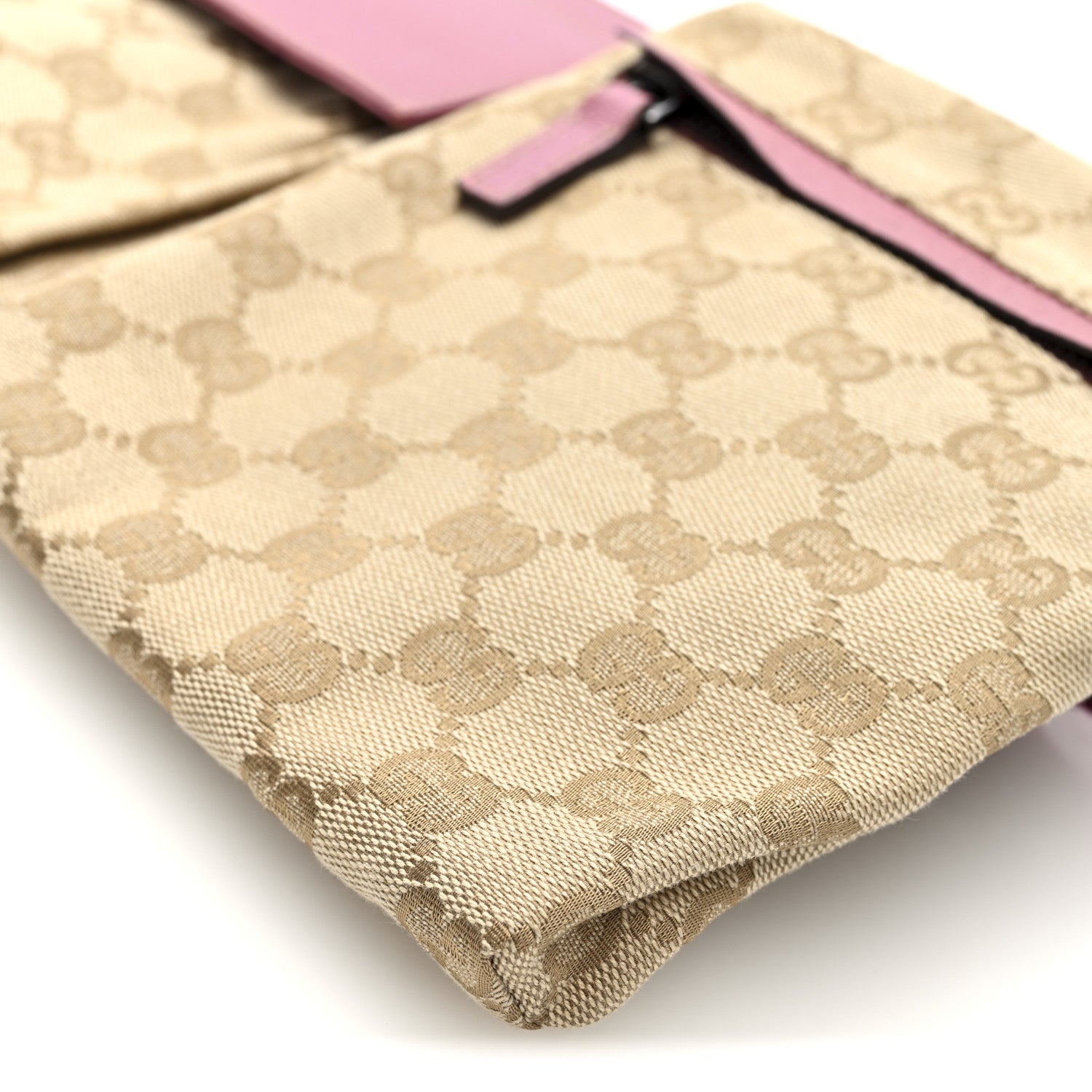 Gucci GG Monogram Web Double Pocket Belt Bag Pink 10 of 10