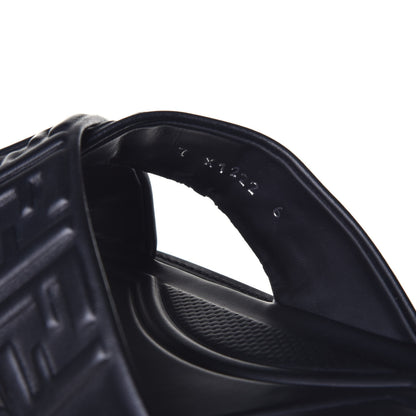 Fendi Nappa FF Embossed Mens Criss Cross Slide Sandals 6 Black 8 of 10