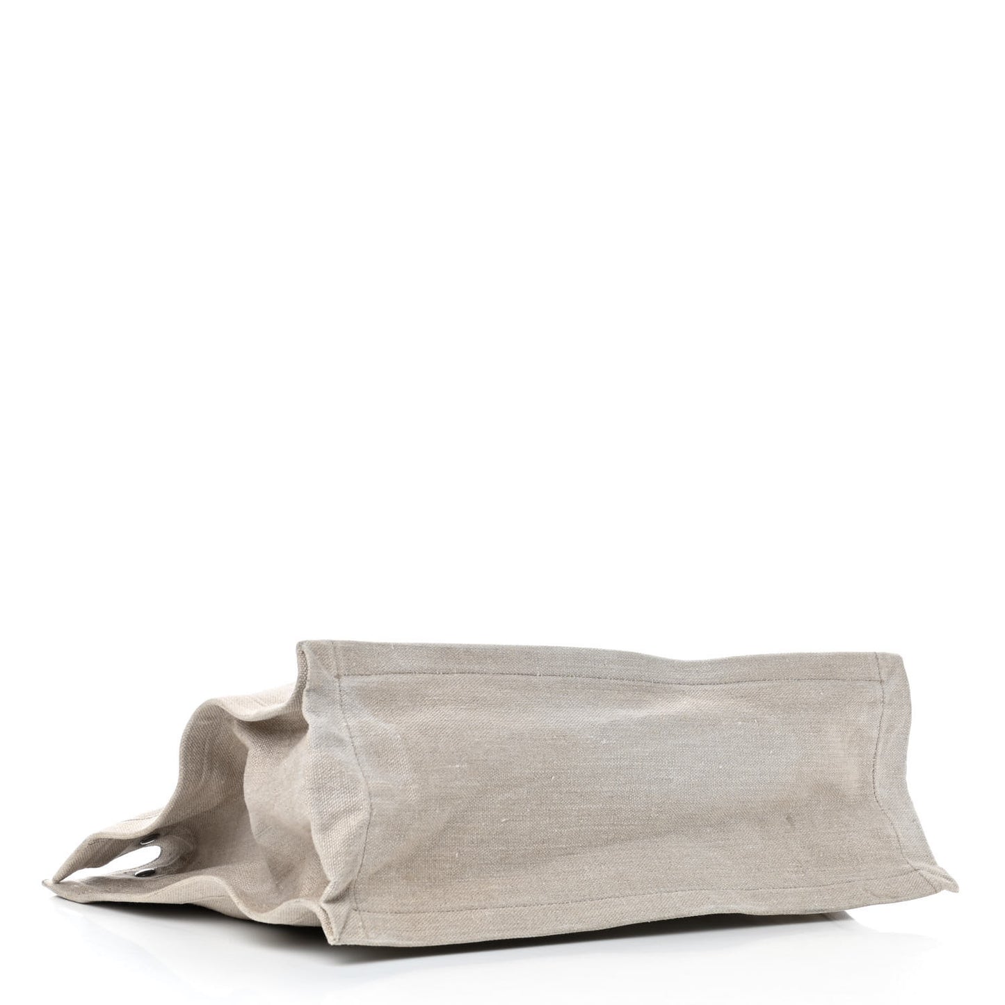 Linen Calfskin Rive Gauche Tote Tan