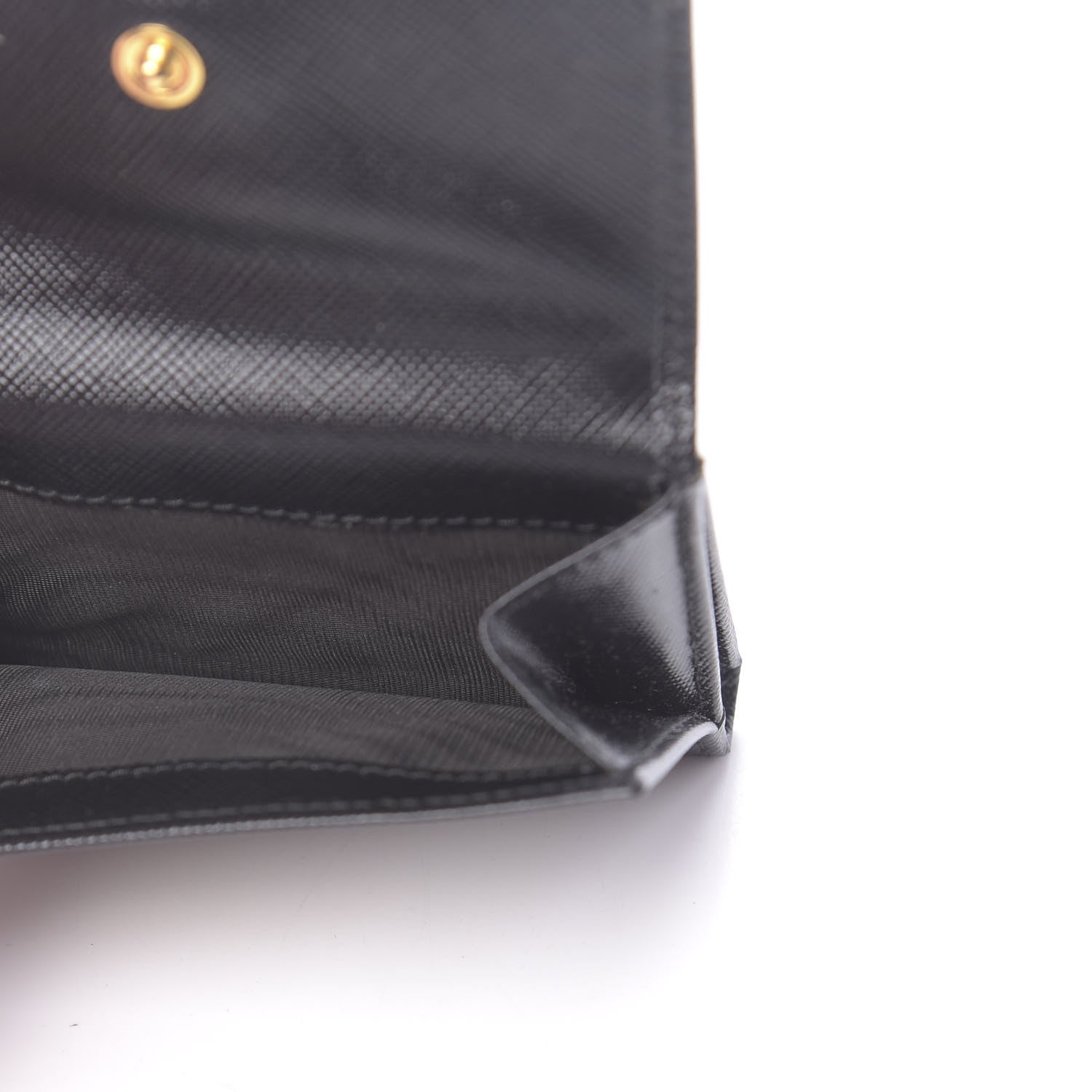 Prada Saffiano Metal Flap Wallet Black 5 of 9