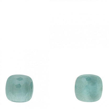 Pomellato 18K Rose Gold Blue Topaz Classic Nudo Stud Earrings 1 of 5