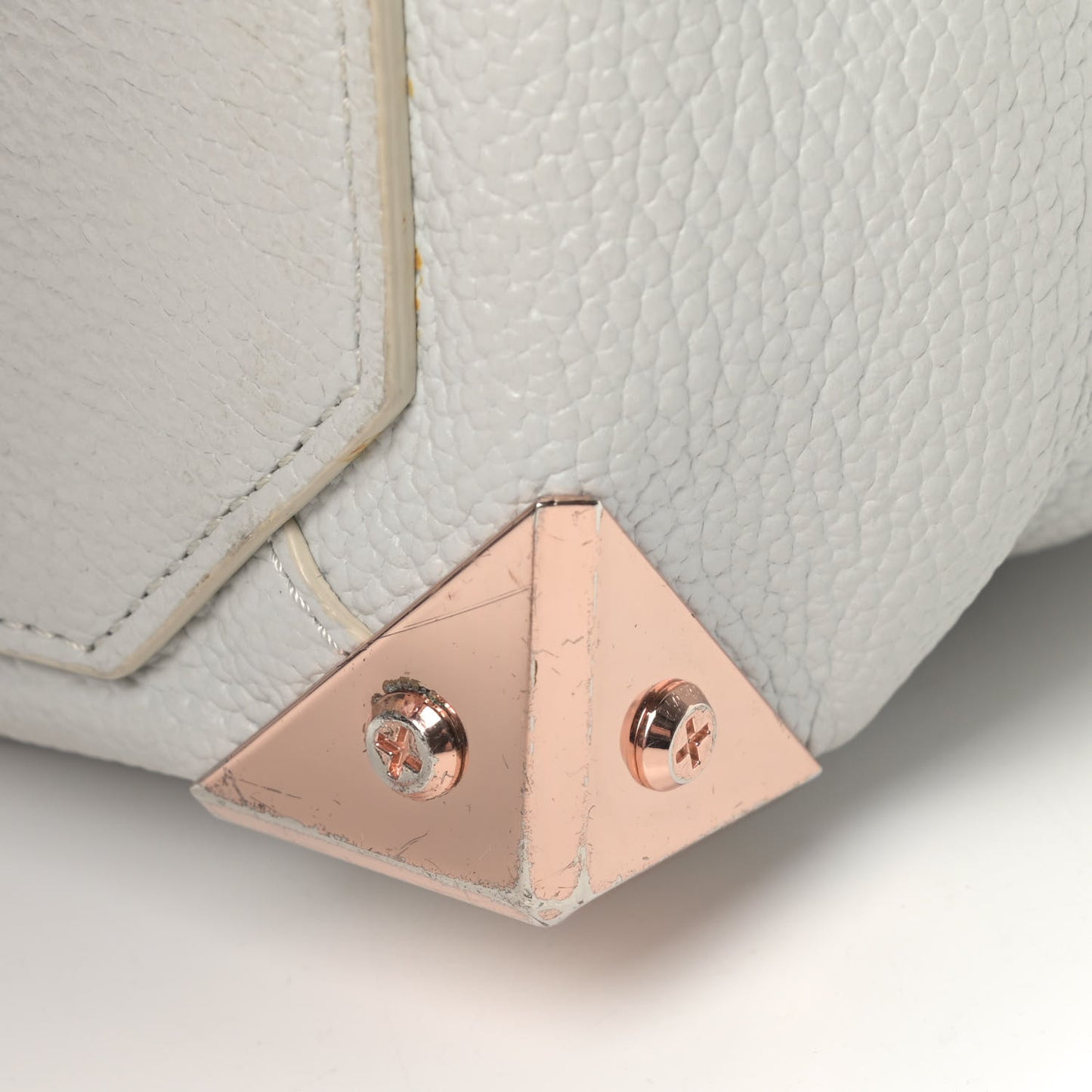 Pebbled Calfskin Small Emile Grey Rose Gold Hardware