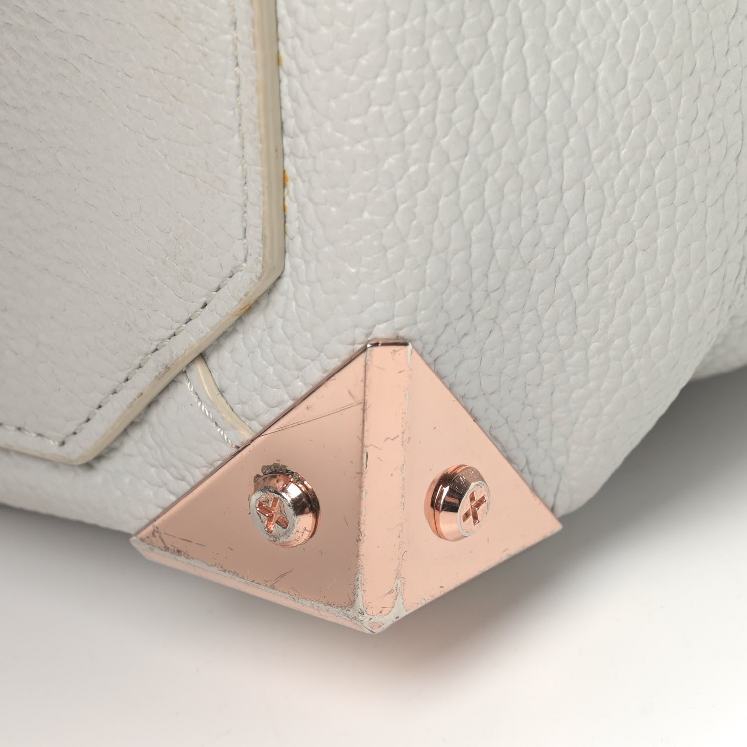 Alexander Wang Pebbled Calfskin Small Emile Grey Rose Gold Hardware 6 of 10