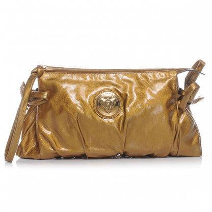 Gucci Patent Hysteria Large Clutch Metallic Gold 1 of 8