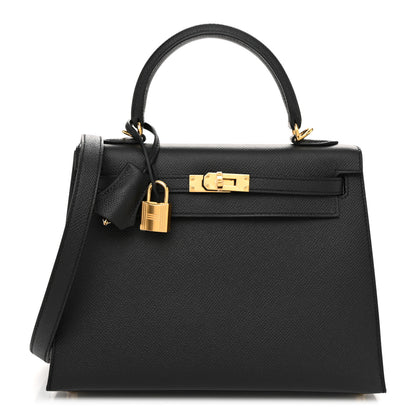 Hermes Epsom Kelly Sellier 25 Black 1 of 11