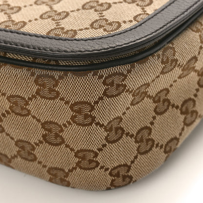 Gucci Monogram Flap Messenger Bag Beige Dark Brown 9 of 10