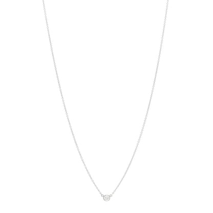 Tiffany Platinum Diamond .14ct Elsa Peretti Diamonds by the Yard Pendant Necklace 1 of 4