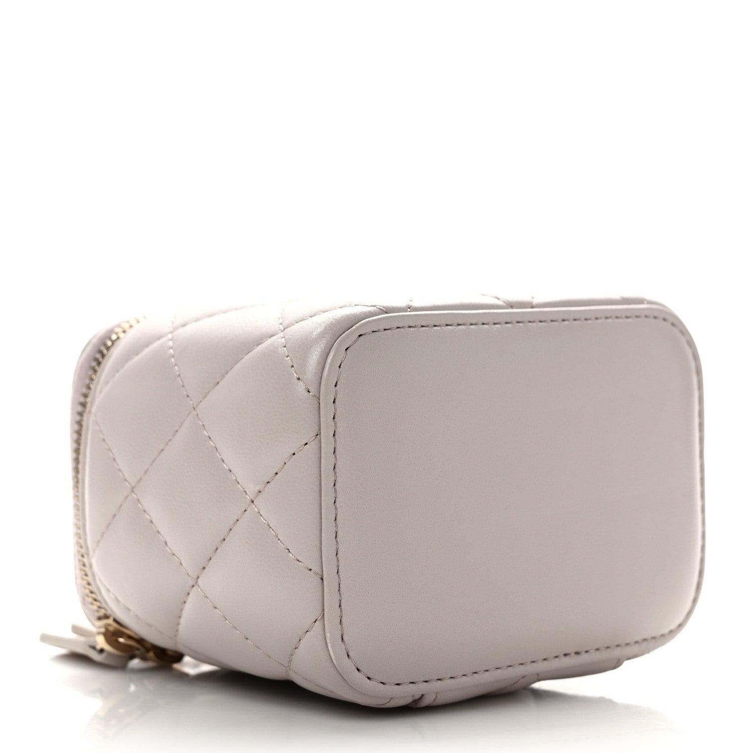 Chanel Lambskin Quilted Pearl Crush Mini Vanity Case With Chain Light Purple 4 of 9