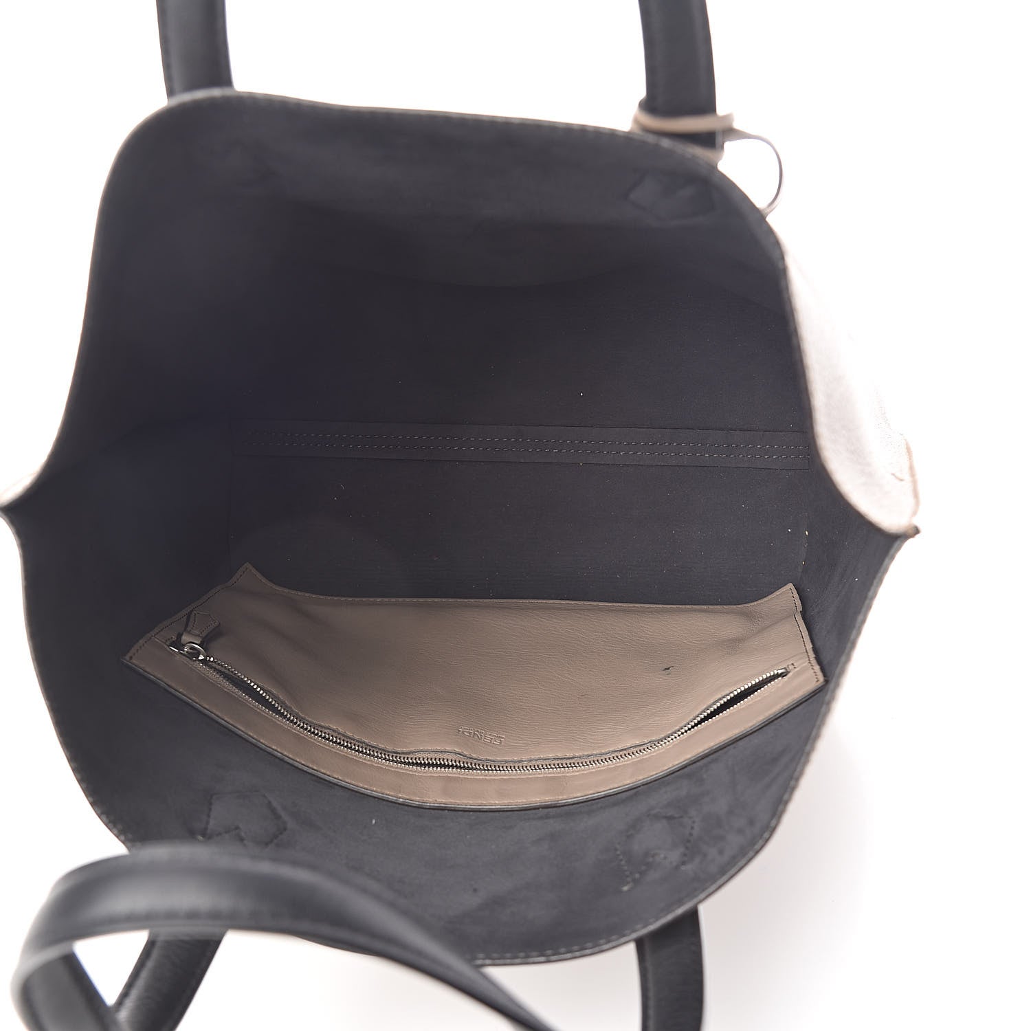 Fendi Vitello All In Shopper Tote Tortora Black 5 of 9