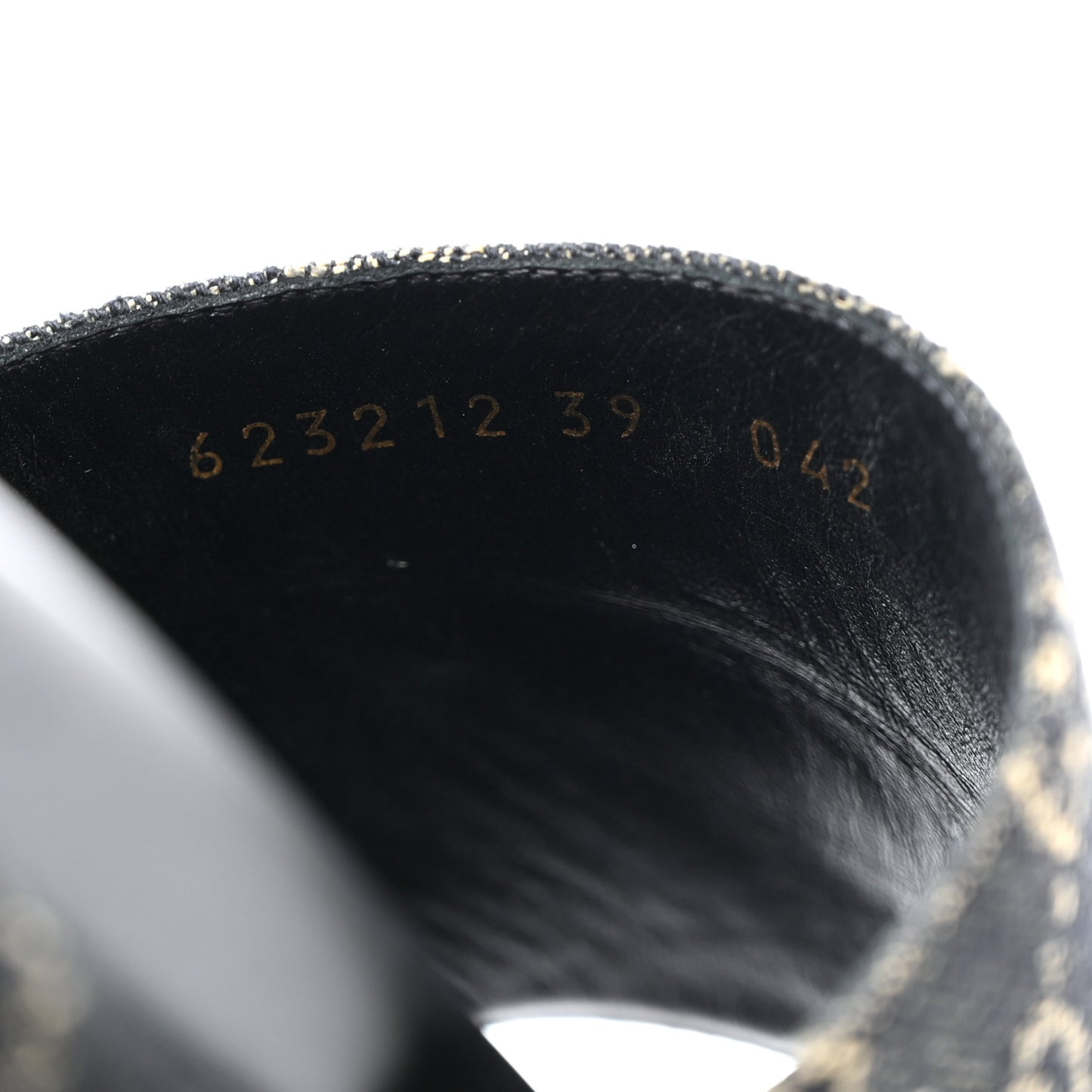 Jacquard Black Denim GG Monogram Angelina Platform 55mm Slide Sandals 39 Black Ivory