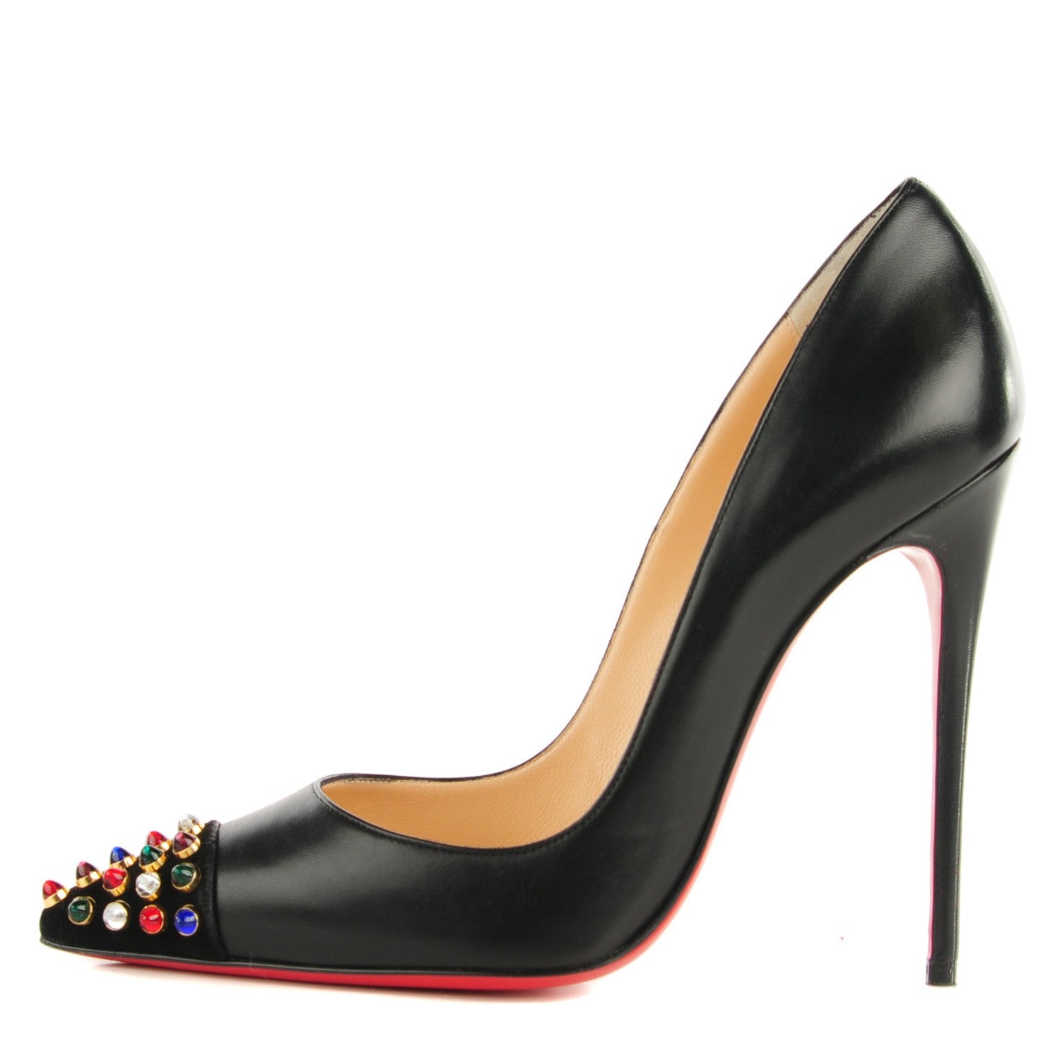 Christian Louboutin Kid Cabo 120 Pumps 37 Black Multicolor 1 of 7