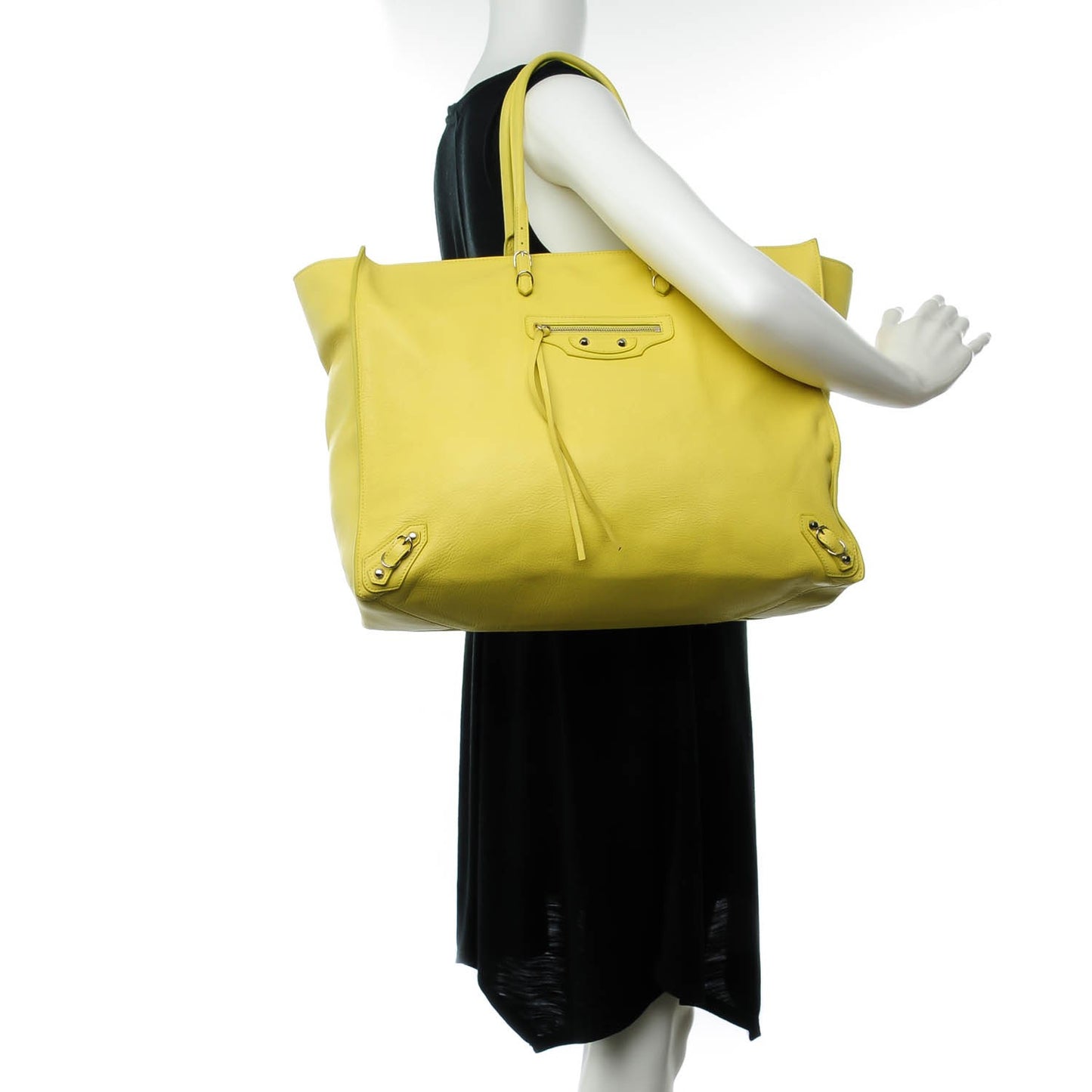Veau Papier A4 Tote Jaune Poussin