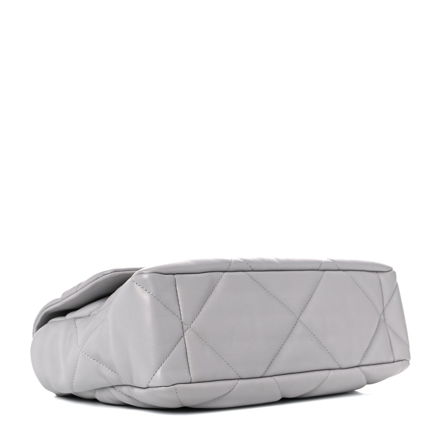 Lambskin Quilted Large Chanel 19 Flap Grey