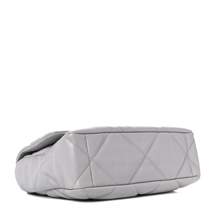 Chanel Lambskin Quilted Large Chanel 19 Flap Grey 4 of 9