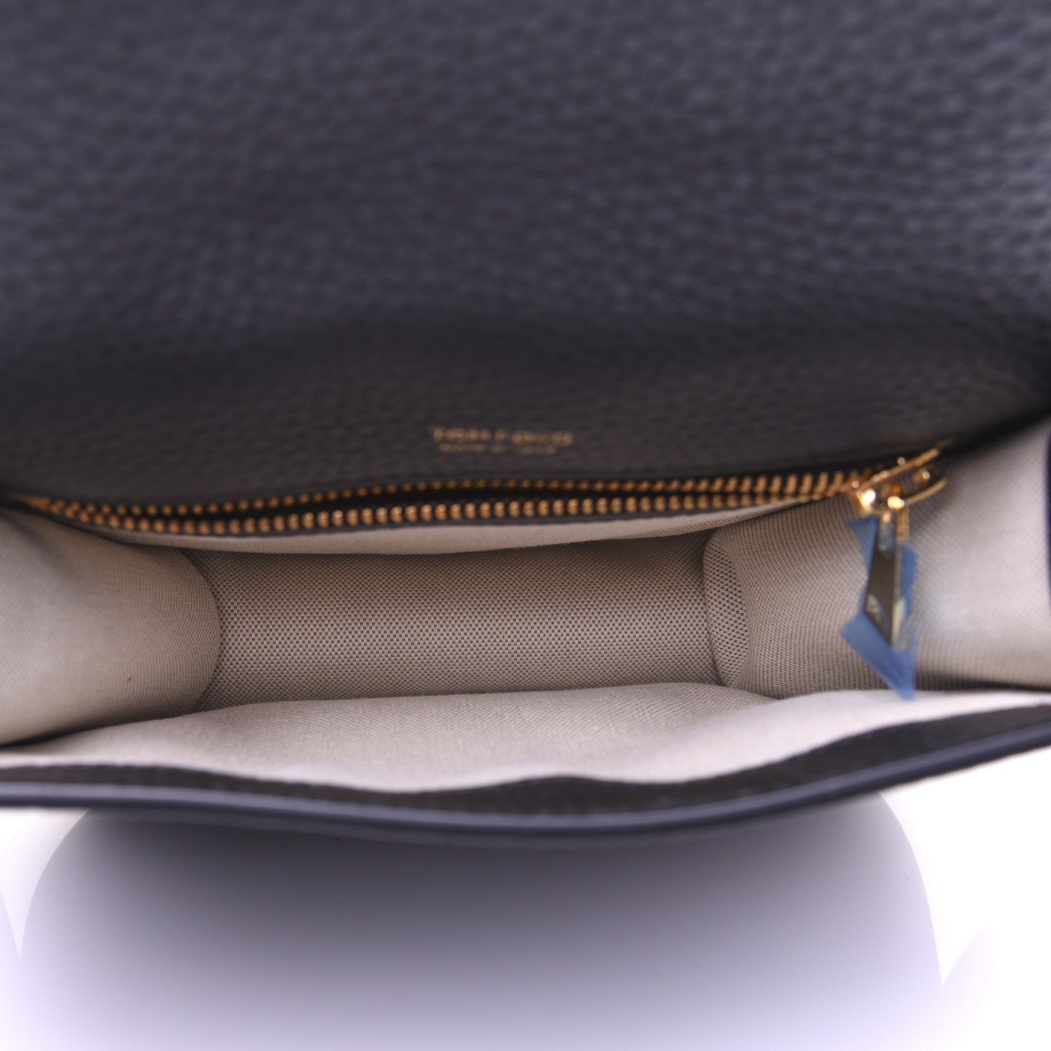 Tom Ford Grained Calfskin Small T Clasp Tara Crossbody Bag Black 5 of 13