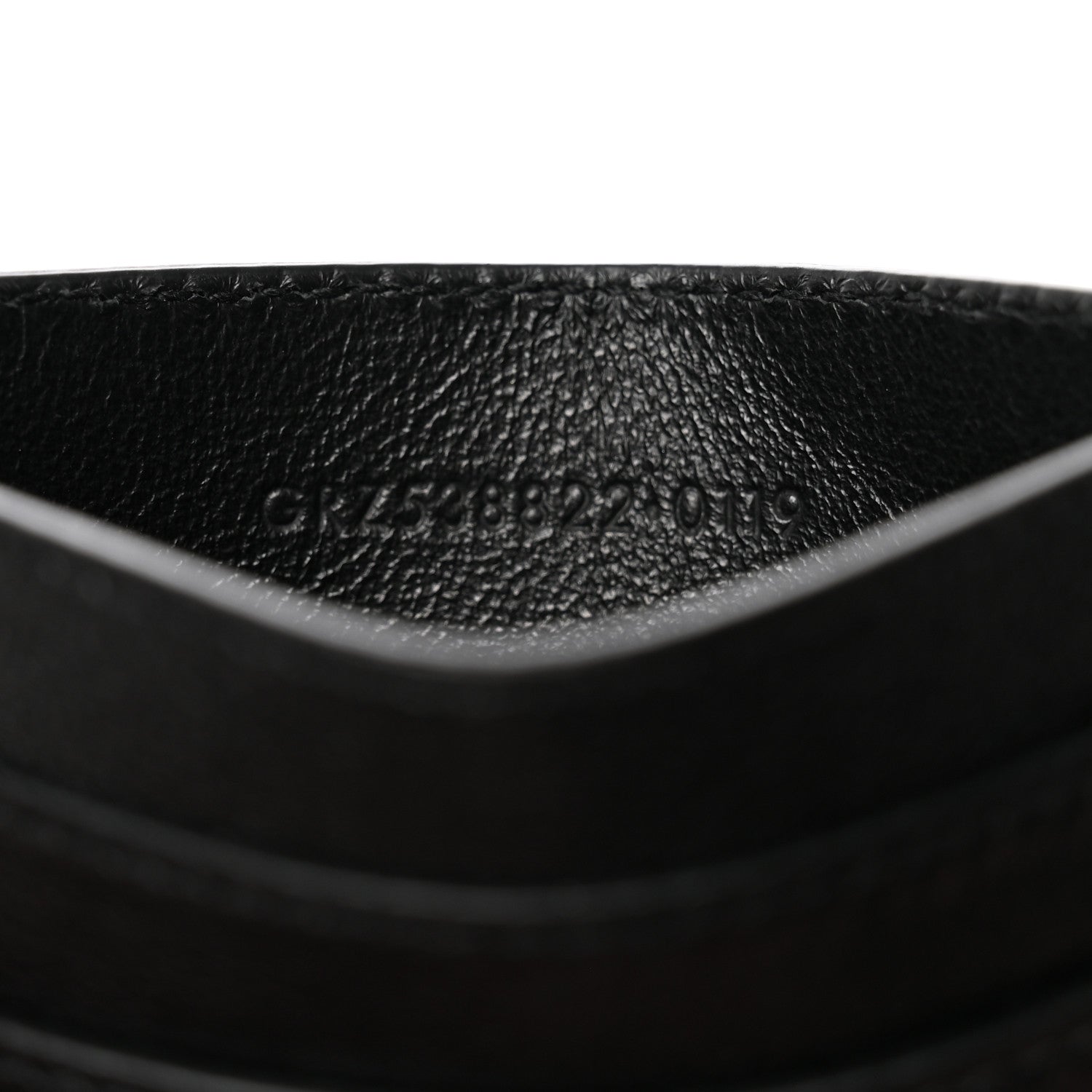 Saint Laurent Calfskin Paisley Studded Monogram Credit Card Case Black 7 of 8