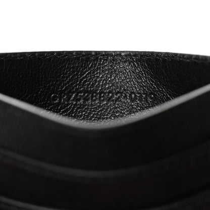 Saint Laurent Calfskin Paisley Studded Monogram Credit Card Case Black 7 of 8