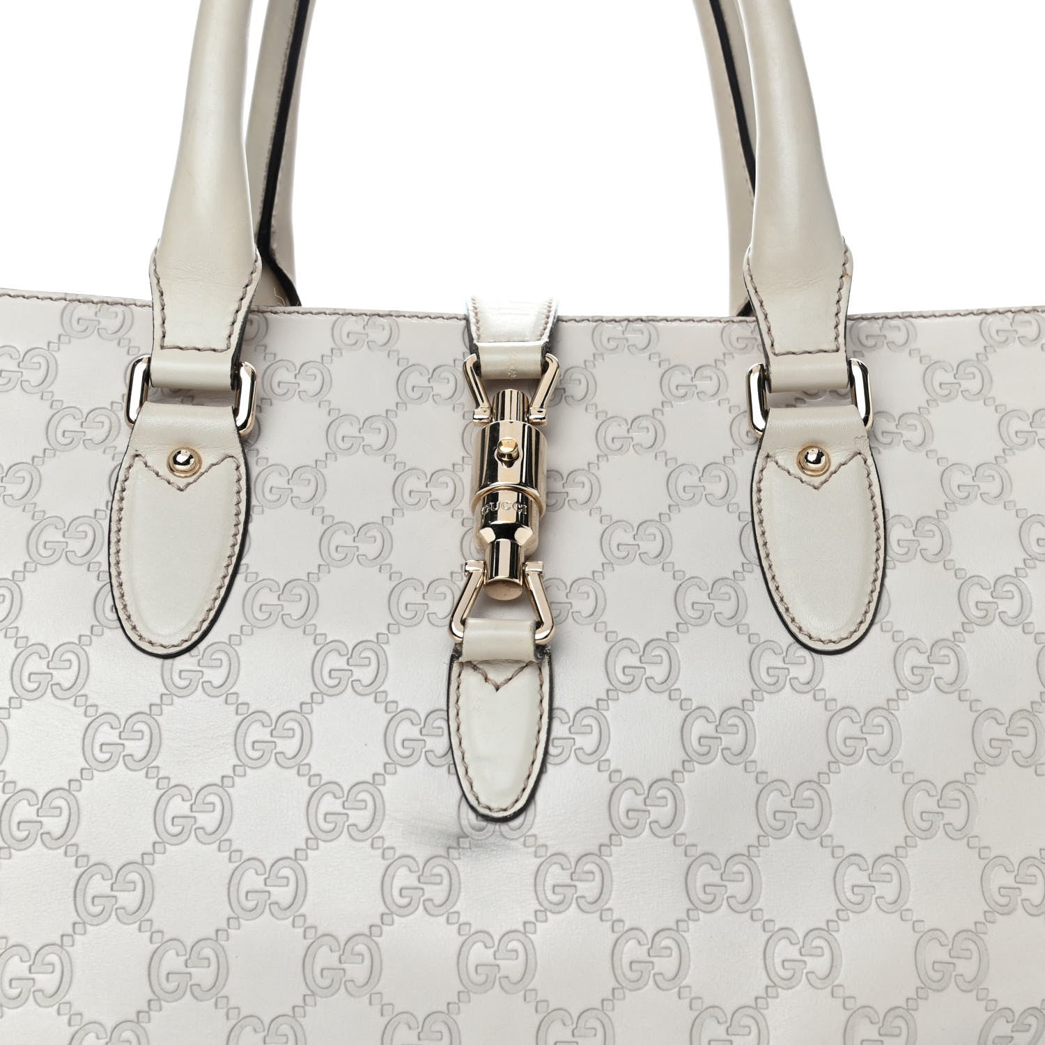 Gucci Guccissima Piston Tote Off White 8 of 19