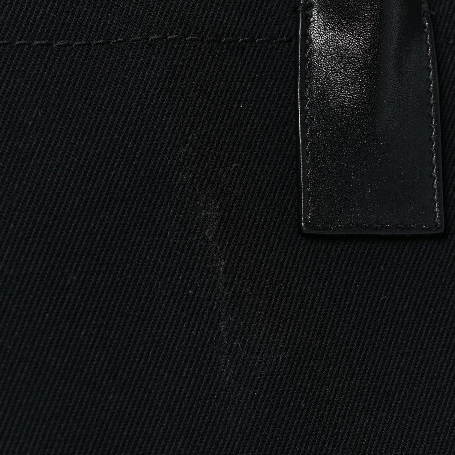 Linen Calfskin Rive Gauche Tote Black