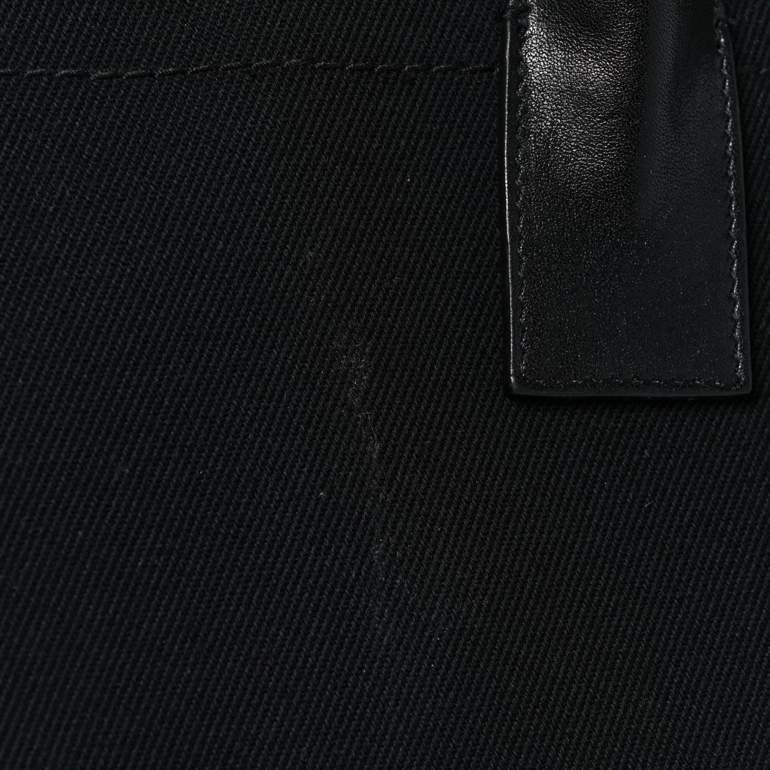 Saint Laurent Linen Calfskin Rive Gauche Tote Black 13 of 13