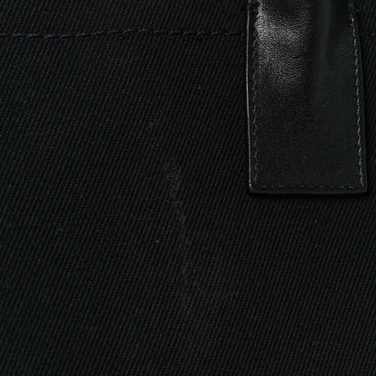 Saint Laurent Linen Calfskin Rive Gauche Tote Black 13 of 13