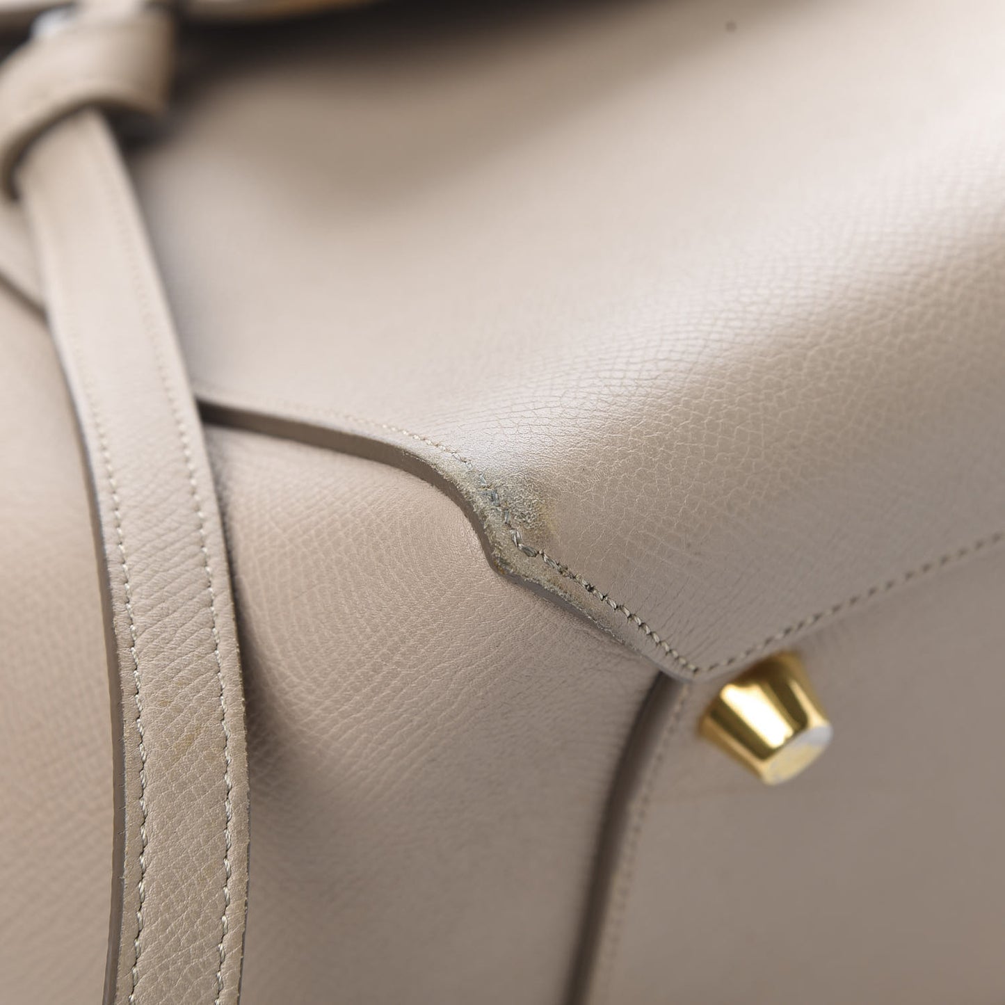 Grained Calfskin Mini Belt Bag Light Taupe