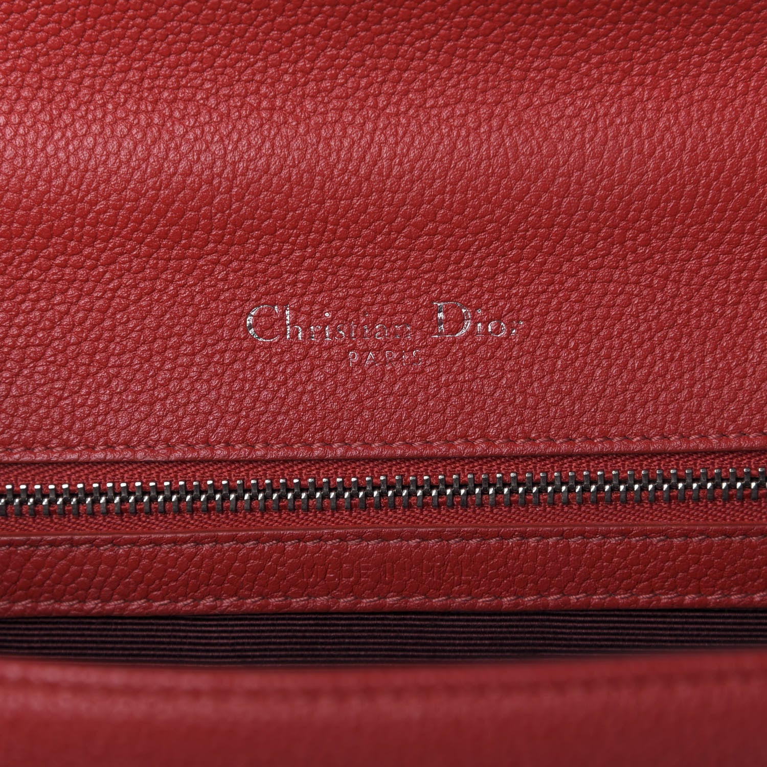 Christian Dior Grained Calfskin Medium Diorama Flap Bag Red 8 of 9