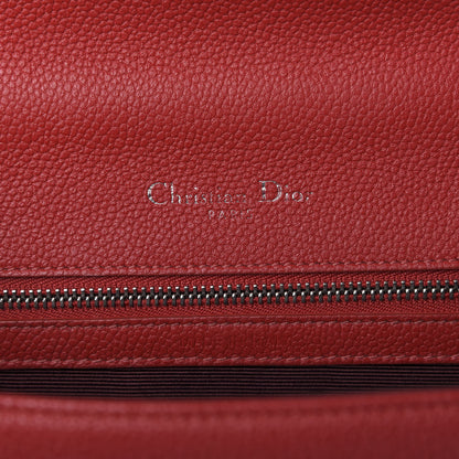 Christian Dior Grained Calfskin Medium Diorama Flap Bag Red 8 of 9