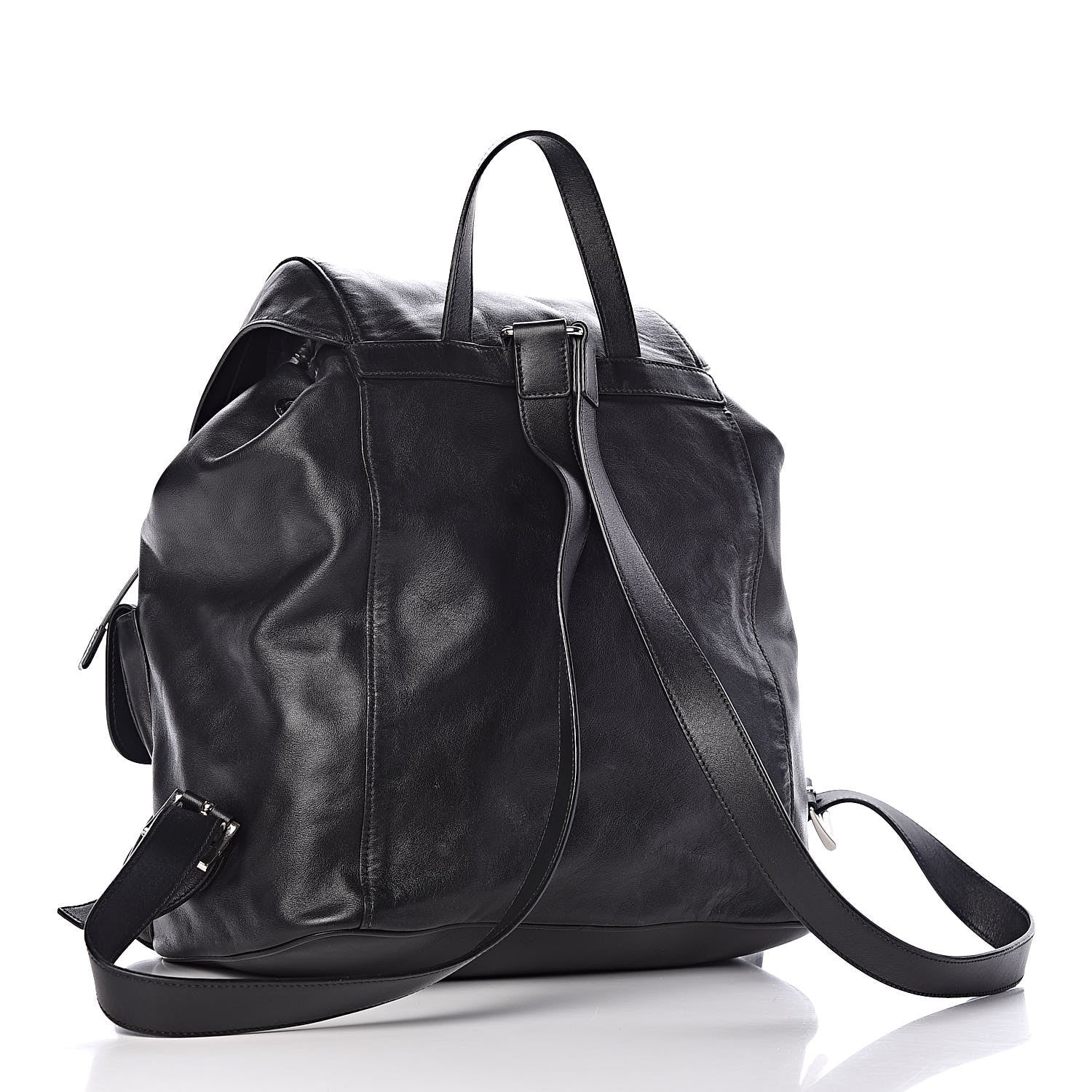 Prada Calfskin Backpack Black 3 of 15