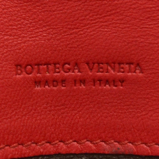 Nappa Intrecciato Continental Flap Wallet Red