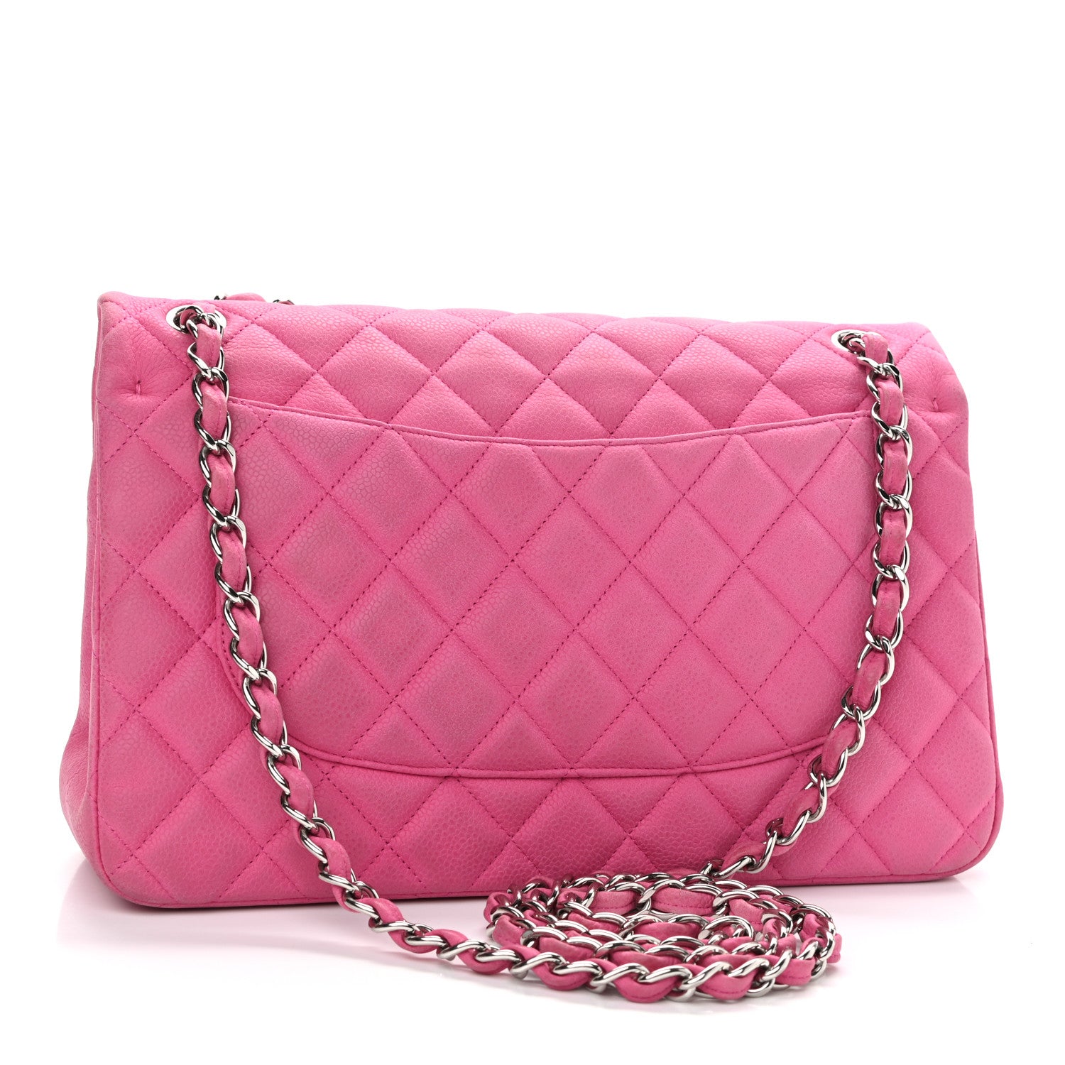 Chanel Iridescent Caviar Quilted Jumbo Double Flap Pink 2 of 13