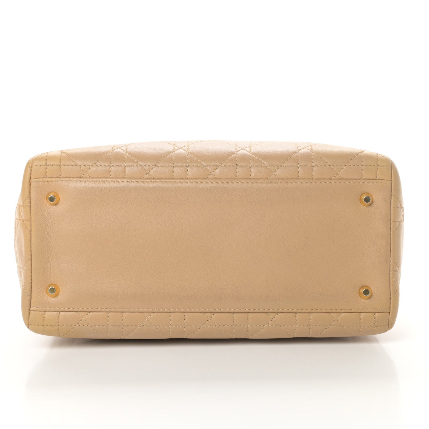 Lambskin Cannage Medium Lady Dior Beige