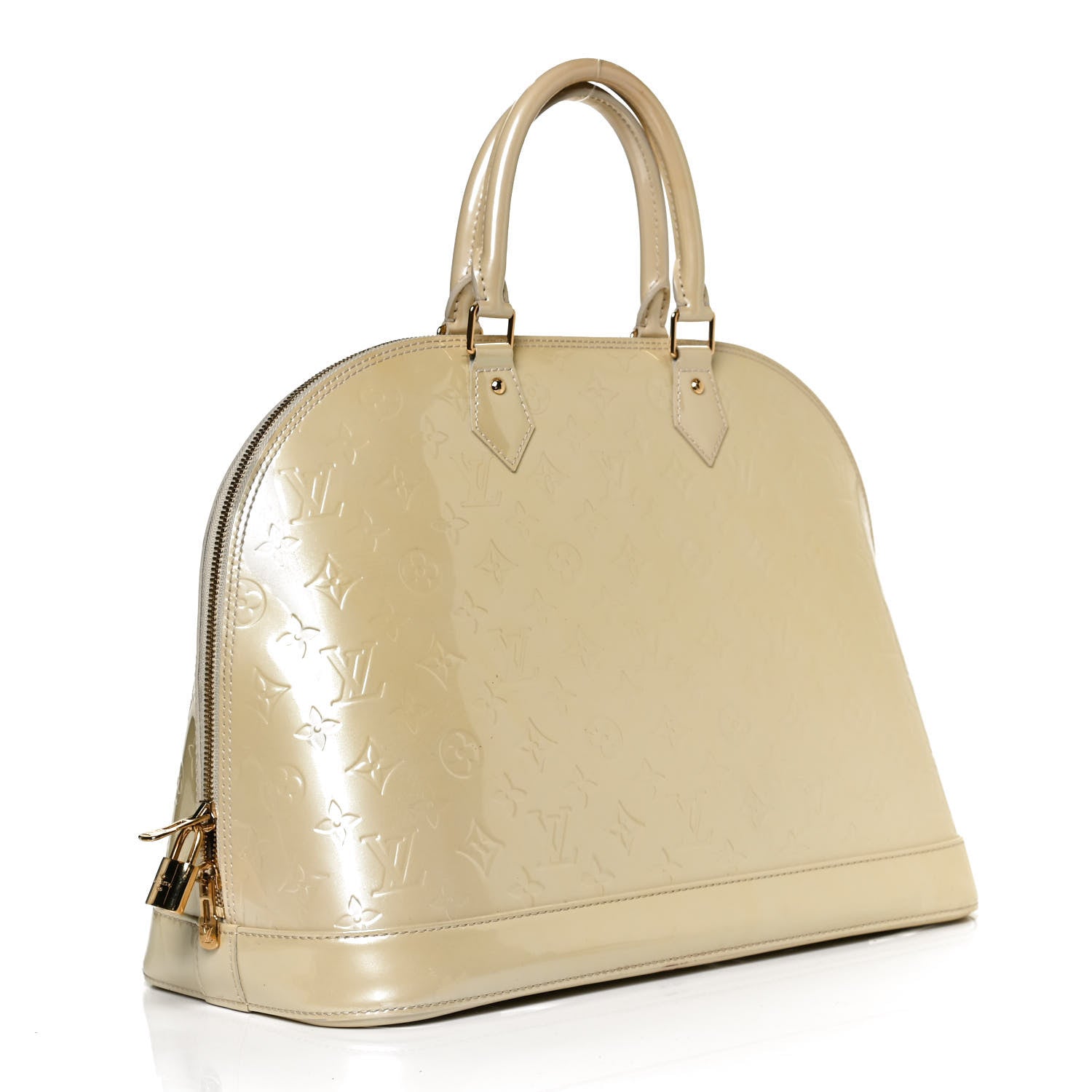 Louis Vuitton Vernis Alma MM Blanc Corail 3 of 11