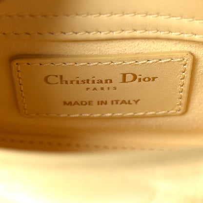 Christian Dior Lambskin Cannage Micro Lady Dior Soft Yellow 6 of 9