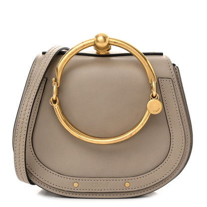 Chloe Calfskin Suede Small Nile Bracelet Bag Motty Grey 1 of 12